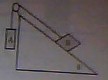 746_Block A and is attached to block B by a rope over a pully.png